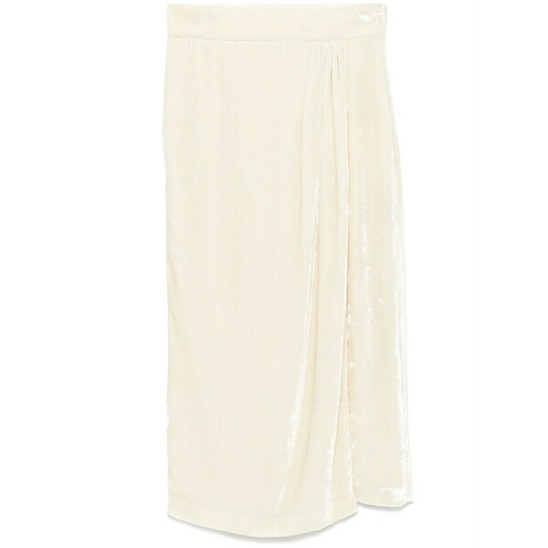 ブルマリン レディース スカート ボトムス Velvet midi skirt White｜asty