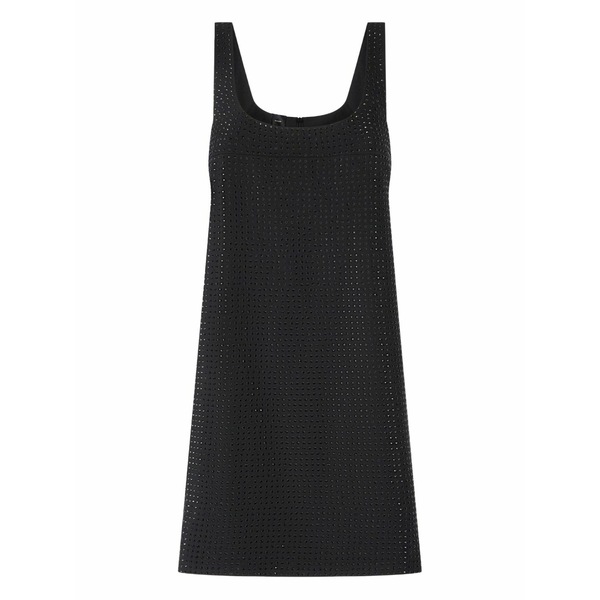 ピンコ レディース ワンピース トップス Embellished mini dress Black｜asty