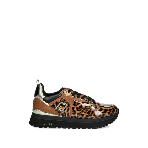 リュージョー レディース スニーカー シューズ Leopard-print sneakers Brown