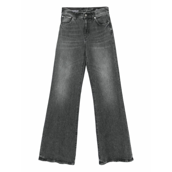ドンダップ レディース デニムパンツ ボトムス Flared jeans Black|asty