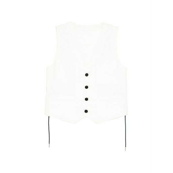 サカイ レディース ジャケット＆ブルゾン アウター V-neck sleeveless blazer White｜asty