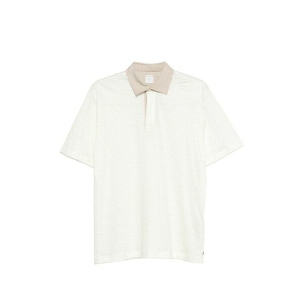 イレブンティ メンズ ポロシャツ トップス Contrast-collar polo shirt Neutrals｜asty 97,240円