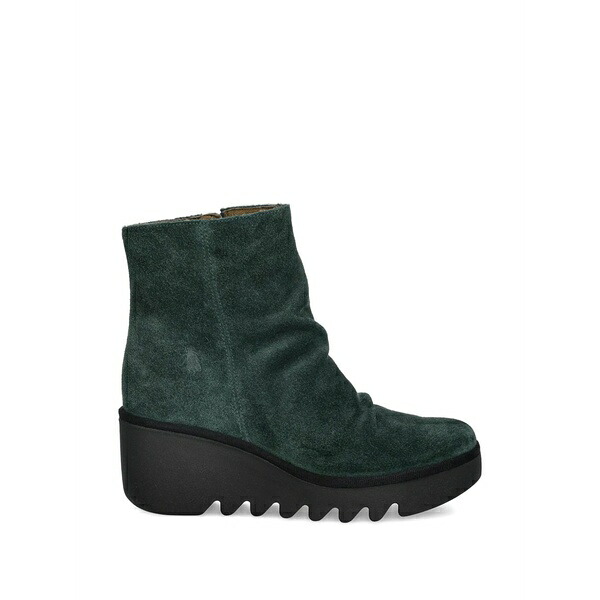 飛球英国の首都 レディース ブーツ シューズ Side-zip ankle boots Green