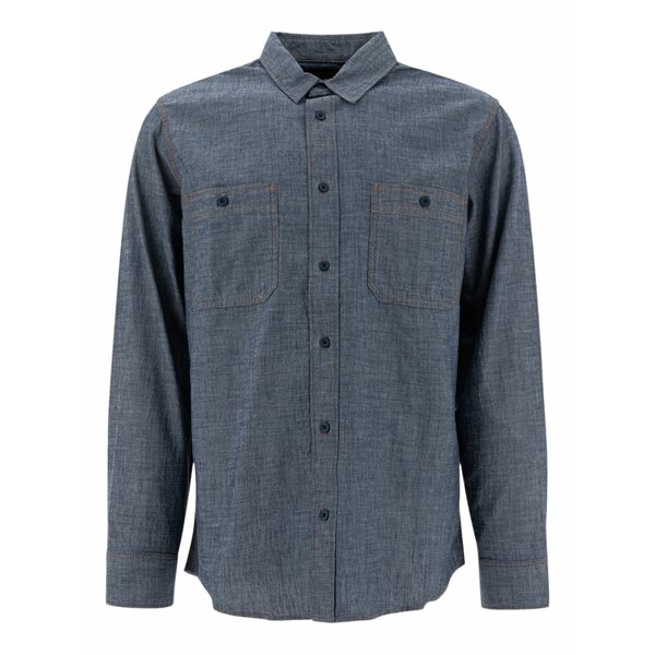 フィルソン メンズ プルオーバー トップス Double-pocket cotton shirt Blue