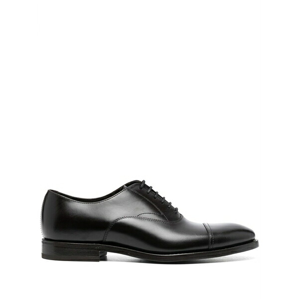ヘンダーソン・ブラッコ メンズ 御召しものシューズ シューズ Polished-finish leather oxford shoes Black