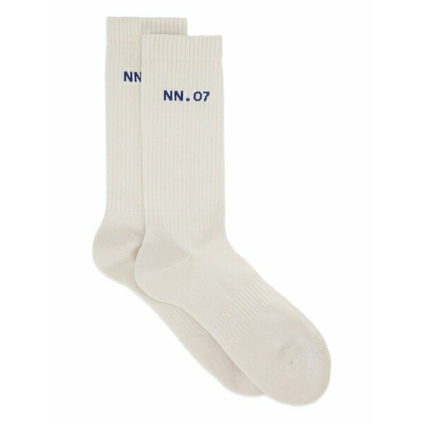 エヌエヌ77 メンズ ソックス アンダー御召しもの Ribbed crew socks Neutrals