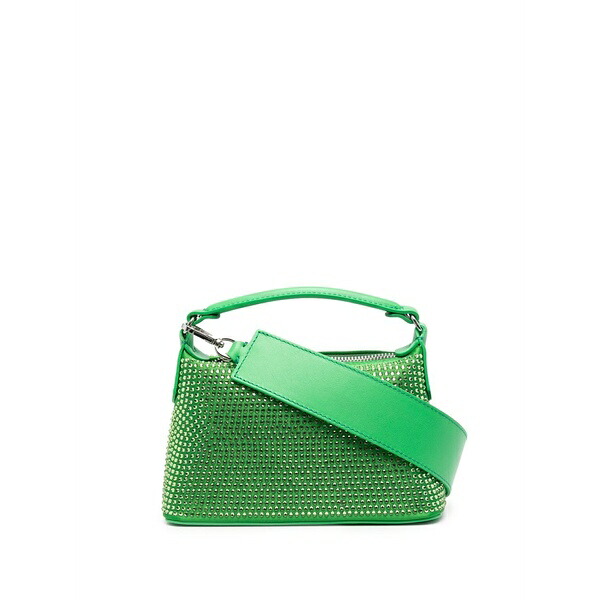 リュージョー レディース ショルダーバッグ バッグ Small rhinestone-embellished satchel Green｜asty 52,680円