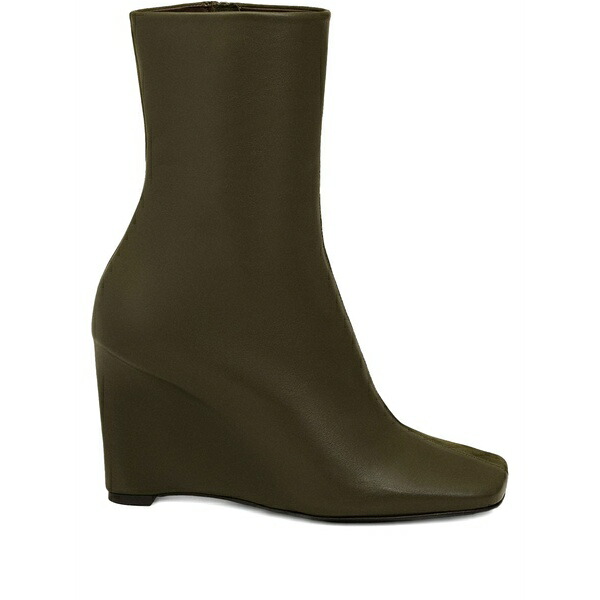 意中の女 レディース ブーツ シューズ 90粍 two-tone ankle boots Brown