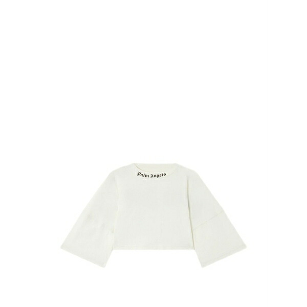 パーム・エンジェルス レディース Tシャツ トップス Logo cropped t-shirt White｜asty