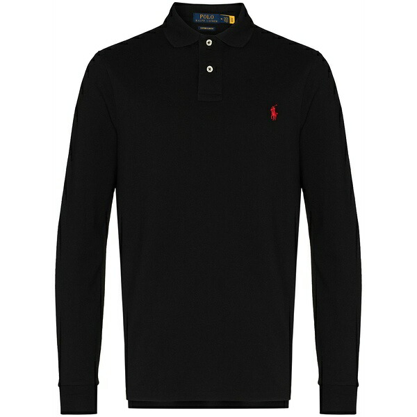 ラルフローレン メンズ シャツ トップス Logo-embroidered polo shirt Black