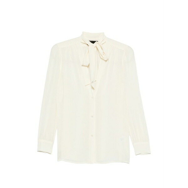 ニリロータン レディース シャツ トップス Colt tie-neck shirt Neutrals｜asty 119,900円