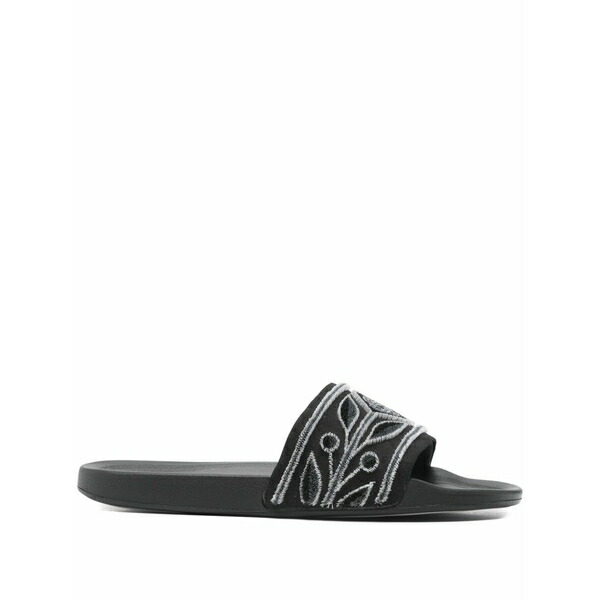 カサブランカ メンズ サンダル シューズ Embroidered slides Black