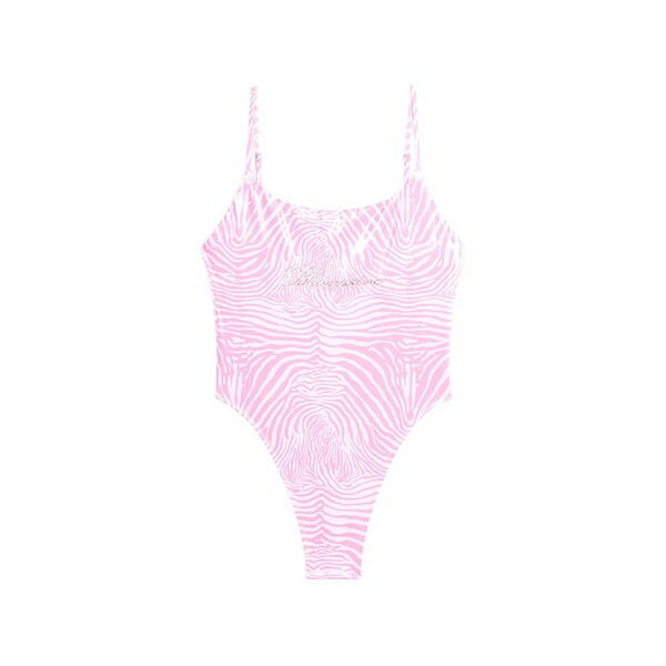 ブルマリン レディース ワンピース トップス Zebra-print swimsuit Pink|asty
