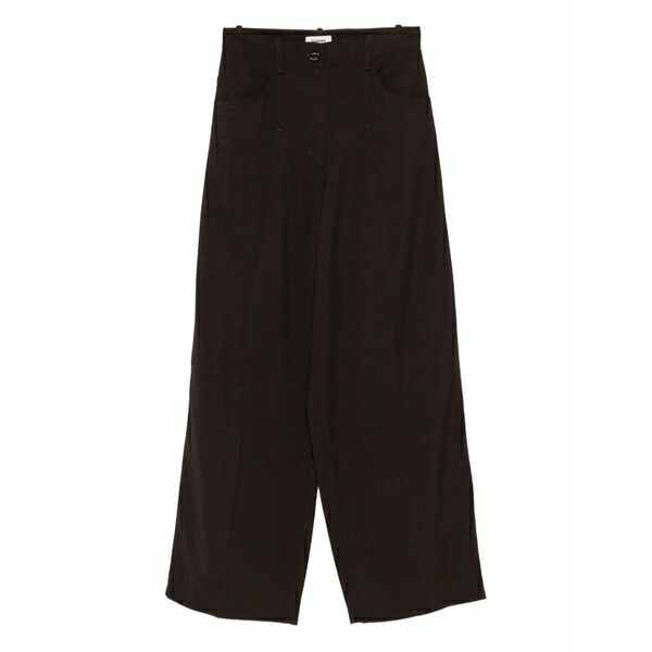 サンドロ レディース カジュアルパンツ ボトムス High-waisted palazzo pants Brown｜asty