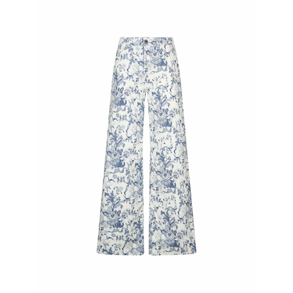 リュージョー レディース デニムパンツ ボトムス Printed flared jeans White｜asty