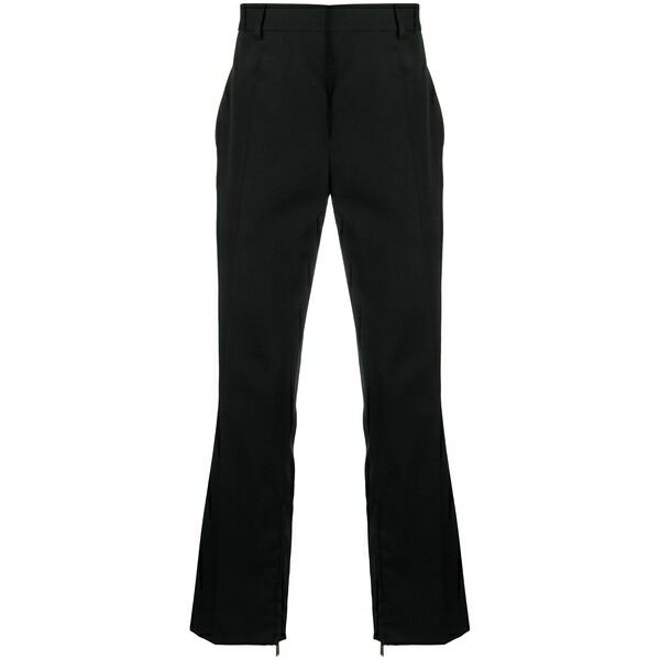 オフホワイト メンズ カジュアルパンツ ボトムス Straight-leg wool trousers Black｜asty 104,390円