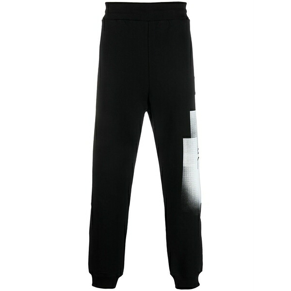 アコールドウォール メンズ カジュアルパンツ ボトムス Brutalist logo-print track pants Black|asty