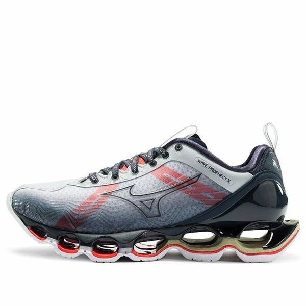 Mizuno ミズノ レディース スニーカー  【(WMNS) Mizuno Wave Prophecy X 10 \u0027Grey Red\u0027 J1GD210029】  大きさ US_8(25.0糎)