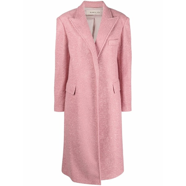 ブランカ ヴィータ レディース 厚地の外套 アウター Camelia felted long coat  Pink