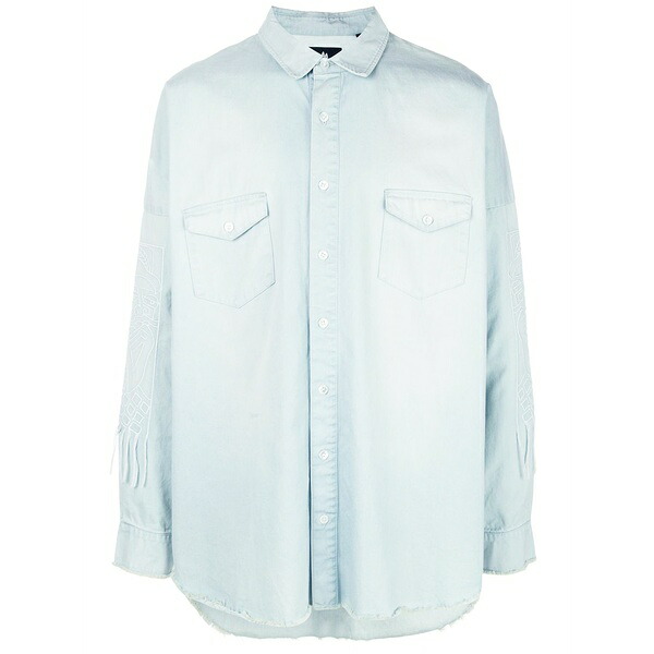 ハクーラ メンズ シャツ トップス Guy and his gun shirt Blue｜asty