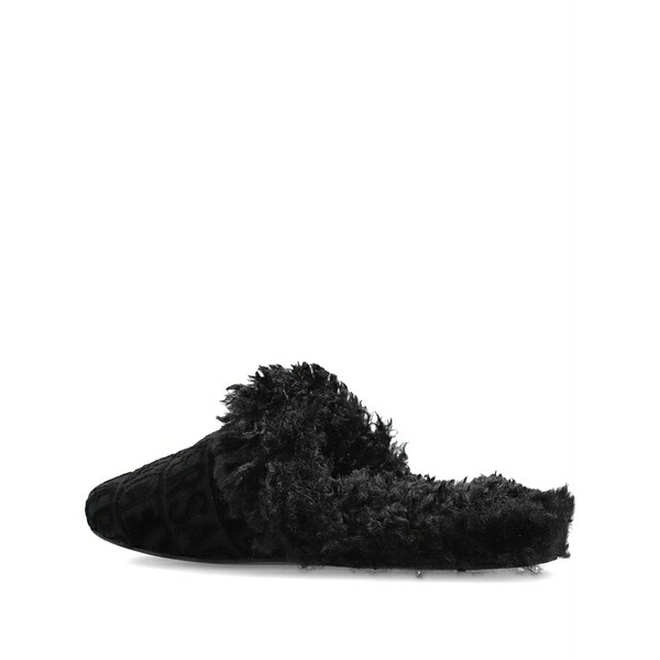 ヴェルサーチ メンズ サンダル シューズ Logo trimmed slippers Black