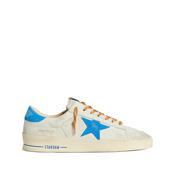 ゴールデングース メンズ スニーカー シューズ Stardan star-printed crocodile-effect sneakers White スニーカー-メンズ靴