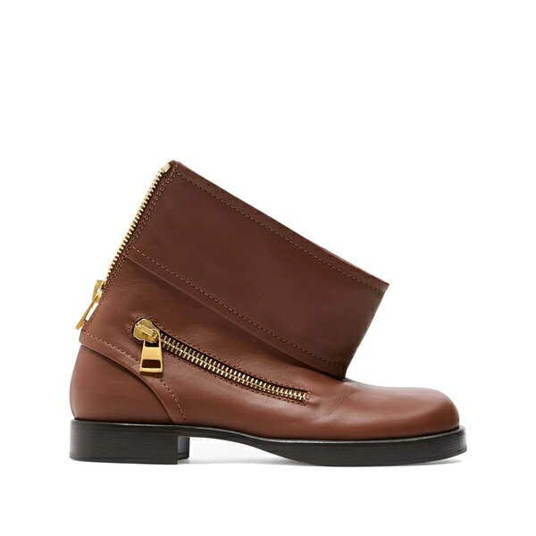 J.W.アンダーソン レディース ブーツ シューズ Leather ankle boots Brown