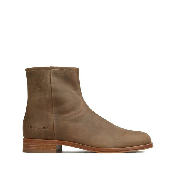 コモン・プロジェクツ メンズ ブーツ シューズ Waxed suede side-zip boots Brown