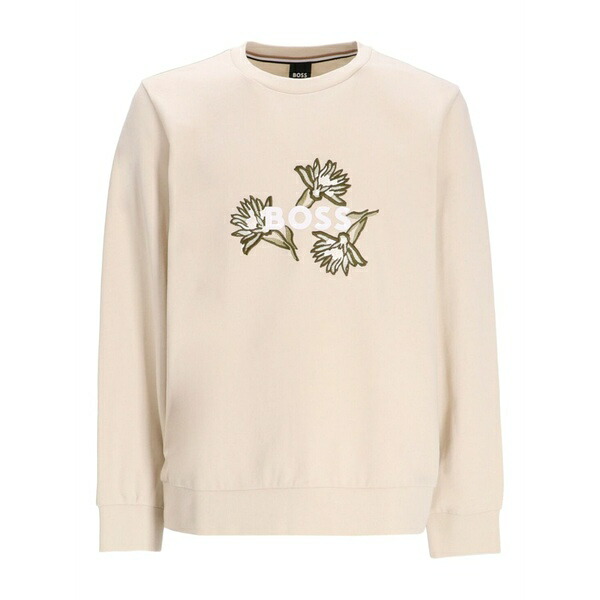 ボス メンズ パーカー・スウェットシャツ アウター Cotton sweatshirt Neutrals