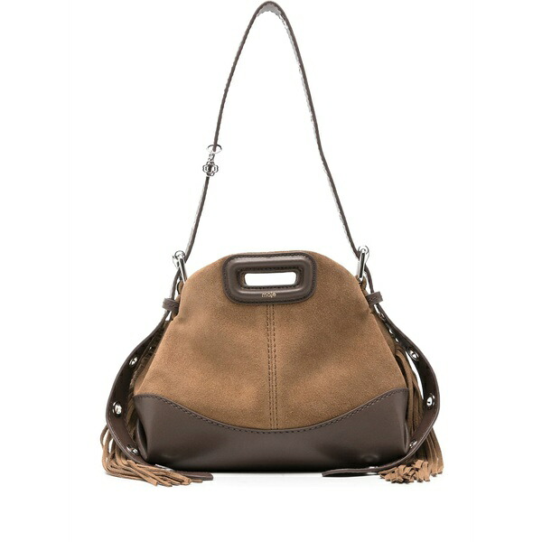 マージュ レディース ショルダーバッグ 御徒面子 Miss m fringed strap shoulder bag Brown