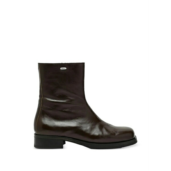 アワーレガシー メンズ ブーツ シューズ Square toe plate leather boots Brown