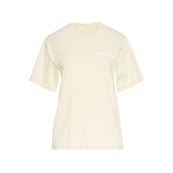 【送料無料】 アリーズ レディース Tシャツ トップス T-shirts Beige｜asty