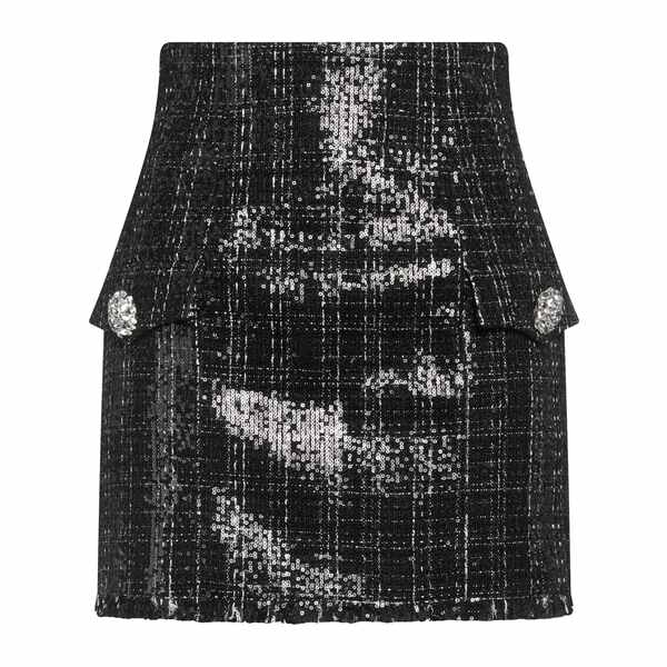 【貨物輸送無料】 バルマン レディース スコート ボトムス Mini skirts Black
