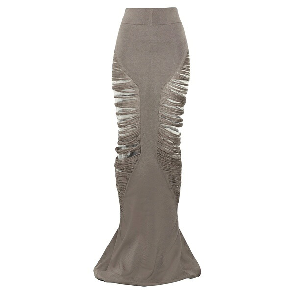 【貨物輸送無料】 リックオウエンス レディース スコート ボトムス Maxi skirts Grey