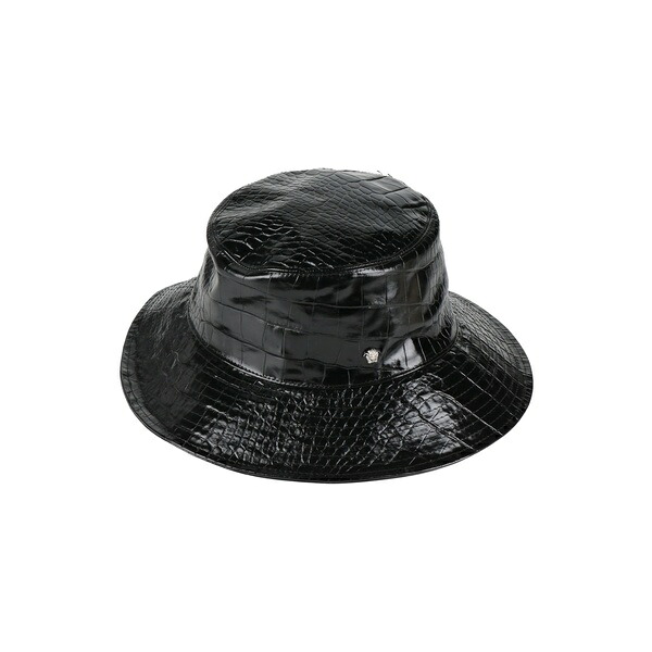 【貨物輸送無料】 ヴェルサーチ レディース かぶり笠 佩び物 Hats Black