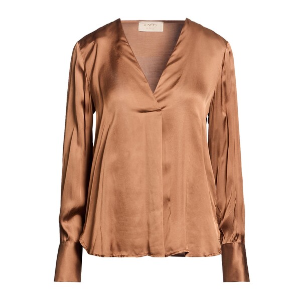 【送料無料】 カオス レディース Tシャツ トップス Tops Brown｜asty