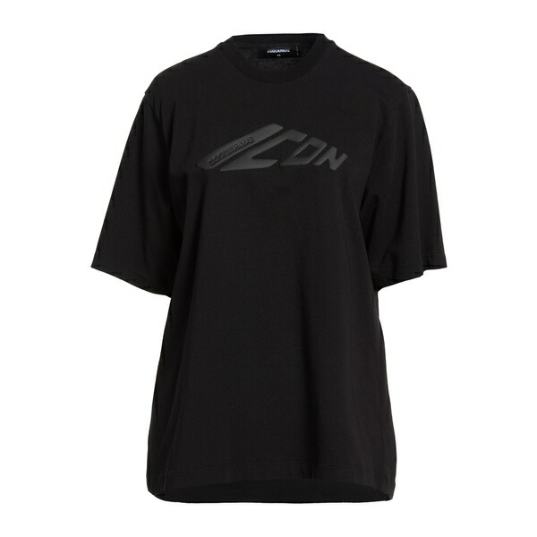 【貨物輸送無料】 ディースクエアード レディース プルオーバー トップス T-shirts Black