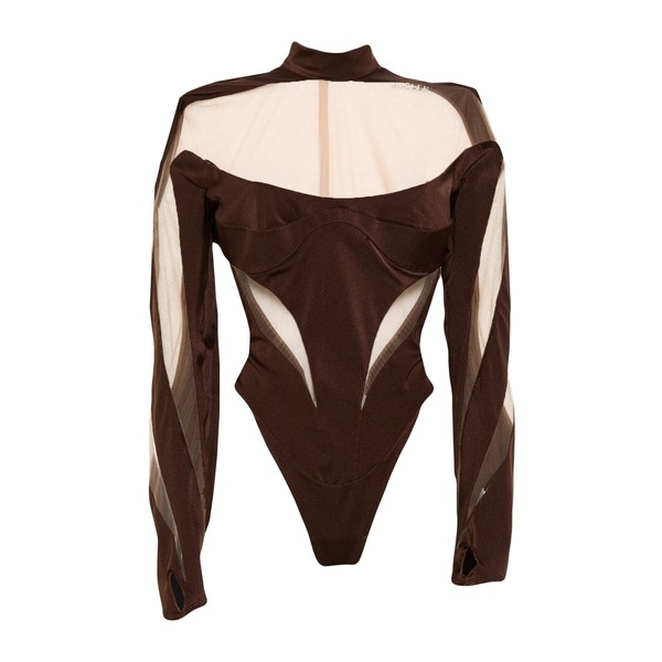 【貨物輸送無料】 マグラー レディース ティーシャツ トップス Bodysuits Brown