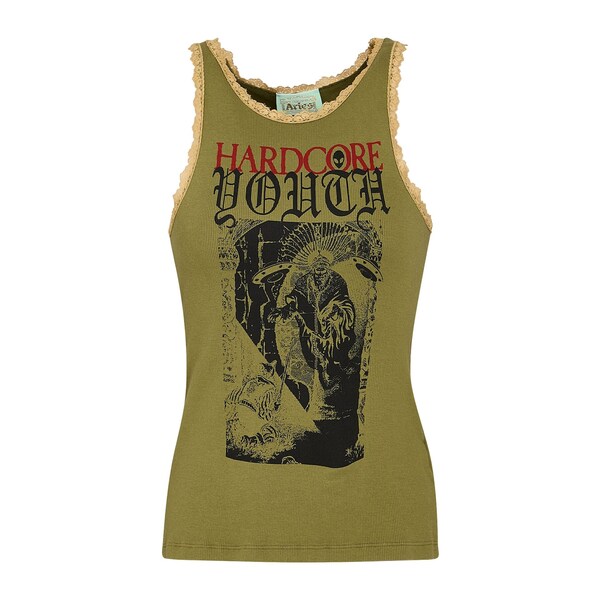 【送料無料】 アリーズ レディース Tシャツ トップス Tank tops Green|asty