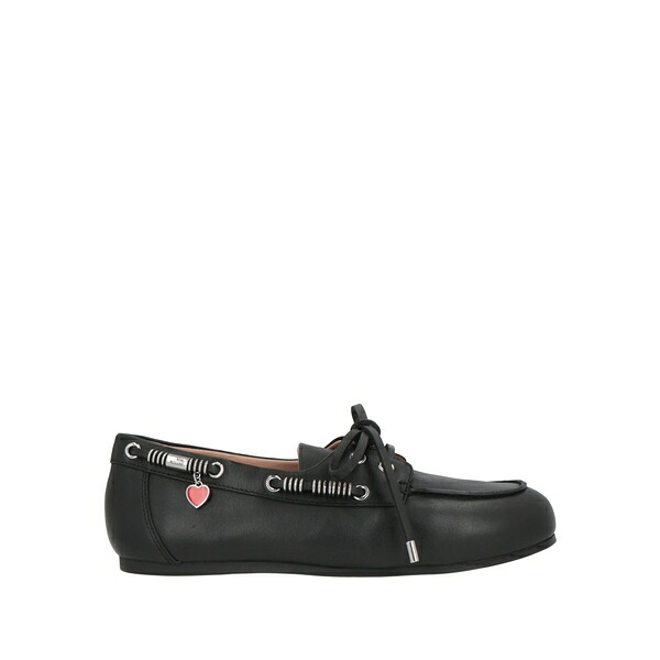 【貨物輸送無料】 モスキーノ レディース スリッポン・ローファー シューズ Loafers Black