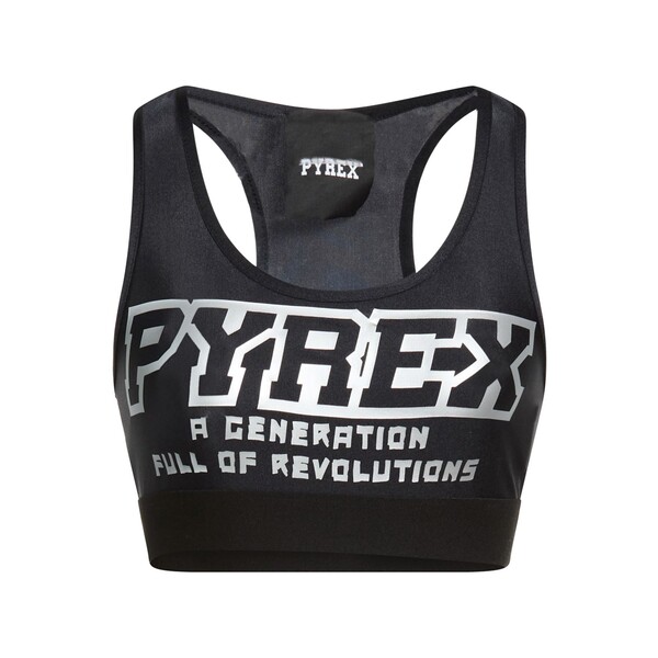 【送料無料】 パイレックス レディース Tシャツ トップス Tops Black｜asty 8,174円