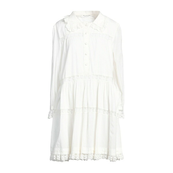 【送料無料】 フィロソフィーデロレンゾセラフィーニ レディース ワンピース トップス Mini dresses White|asty