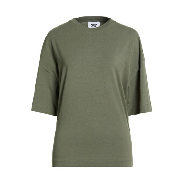【貨物輸送無料】 アルファス テューディオ レディース プルオーバー トップス T-shirts Green