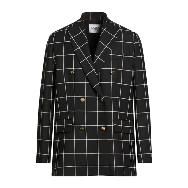 【送料無料】 アイスバーグ レディース ジャケット&ブルゾン アウター Blazers Black|asty