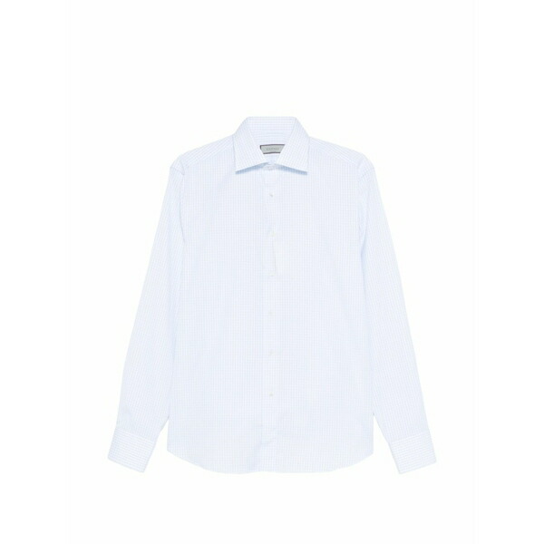カナーリ メンズ シャツ トップス Checked shirt White|asty