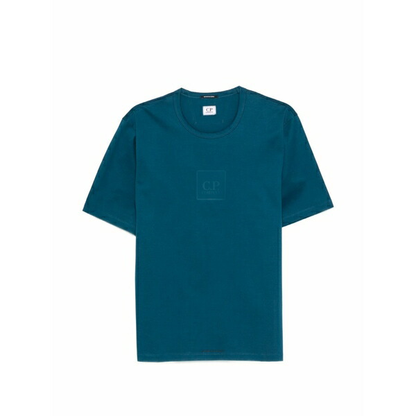 シーピーカンパニー メンズ プルオーバー トップス Crew-neck short-sleeve t-shirt Blue
