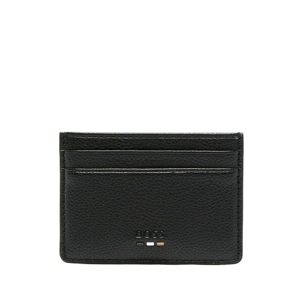 ボス メンズ 財布 アクセサリー Faux-leather card holder Black|asty
