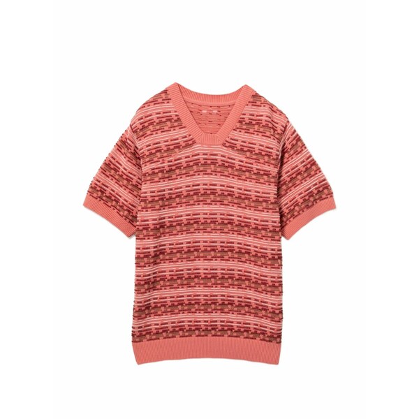 アーダーエラー レディース Tシャツ トップス Patterned short-sleeves top Pink｜asty