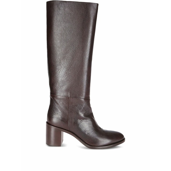 パロッシュ レディース ブーツ シューズ Leather block-heel boots Brown