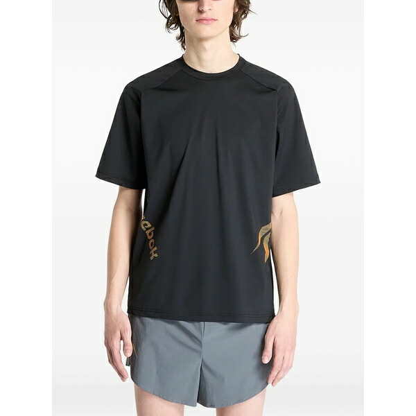 リーボック メンズ Tシャツ トップス Uniform crew-neck t-shirt Black|asty